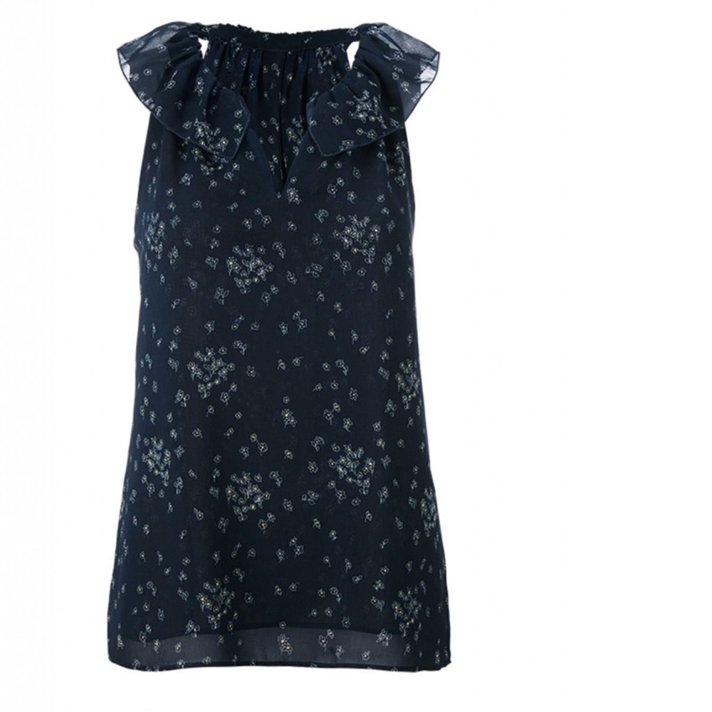 Cabi Ever Top Navy Floral Medium NWT